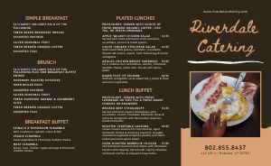Catering Cafe Takeout Menu