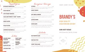 Abstract Background Vegetarian Takeout Menu
