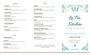 Leaves Fine Dining Takeout Menu