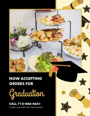 Printable Graduation Catering Flyer