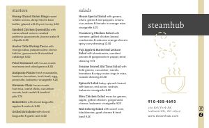 Large Text Cafe Takeout Menu