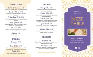 Editable Middle Eastern Takeout Menu