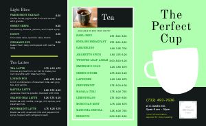 Cup of Coffee Takeout Menu