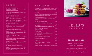 Berry Special Breakfast Takeout Menu