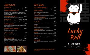 Lucky Cat Chinese Takeout Menu