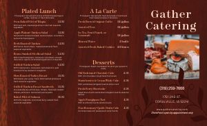 Warm Wood Catering Takeout Menu