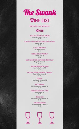 Restaurant Wine List
