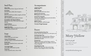 Textured White Fine Dining Takeout Menu