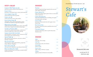 Abstract Colored Cafe Takeout Menu