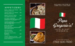 Pizza Takeout Menu Example