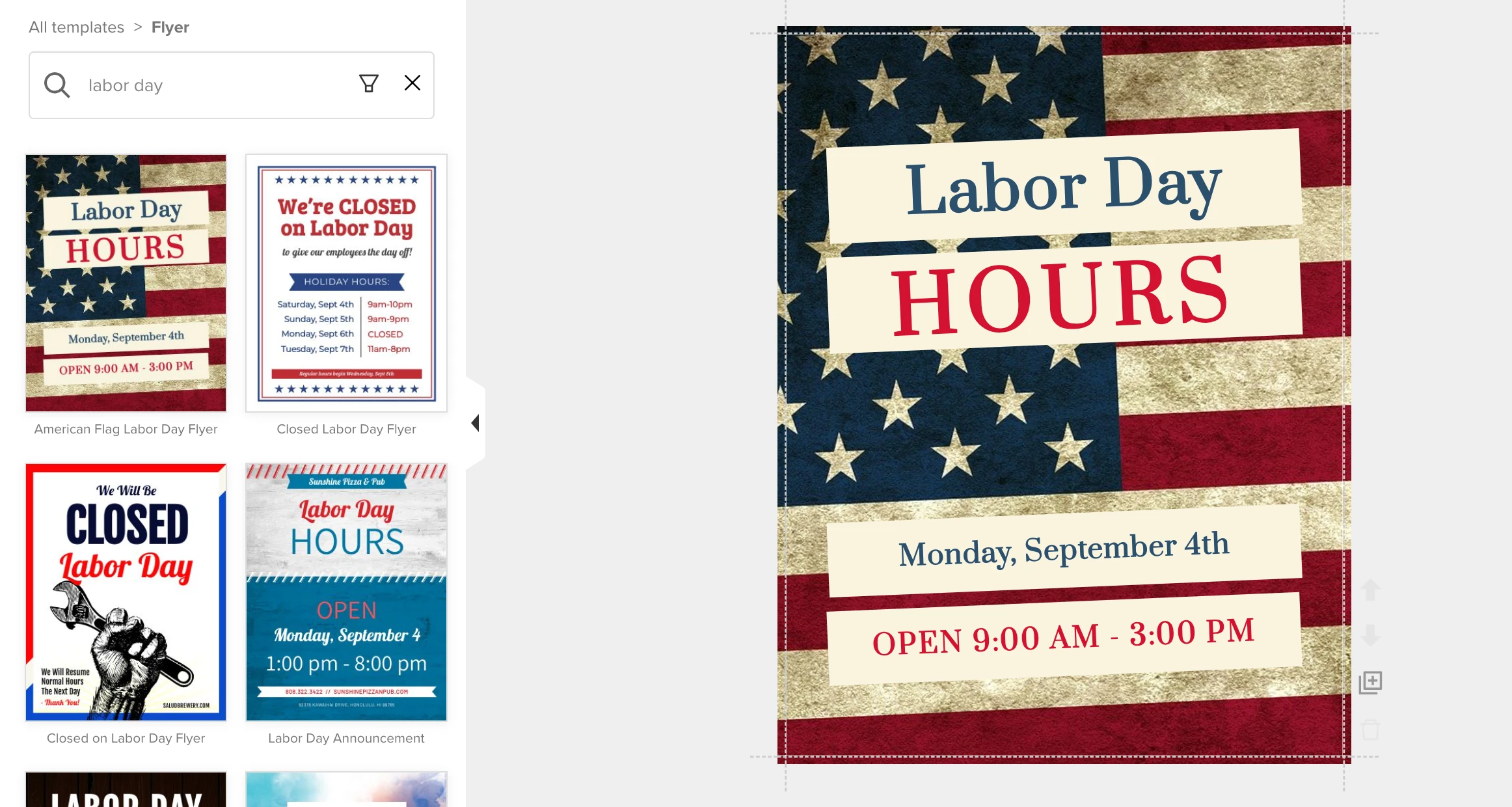 Create Labor Day Flyers