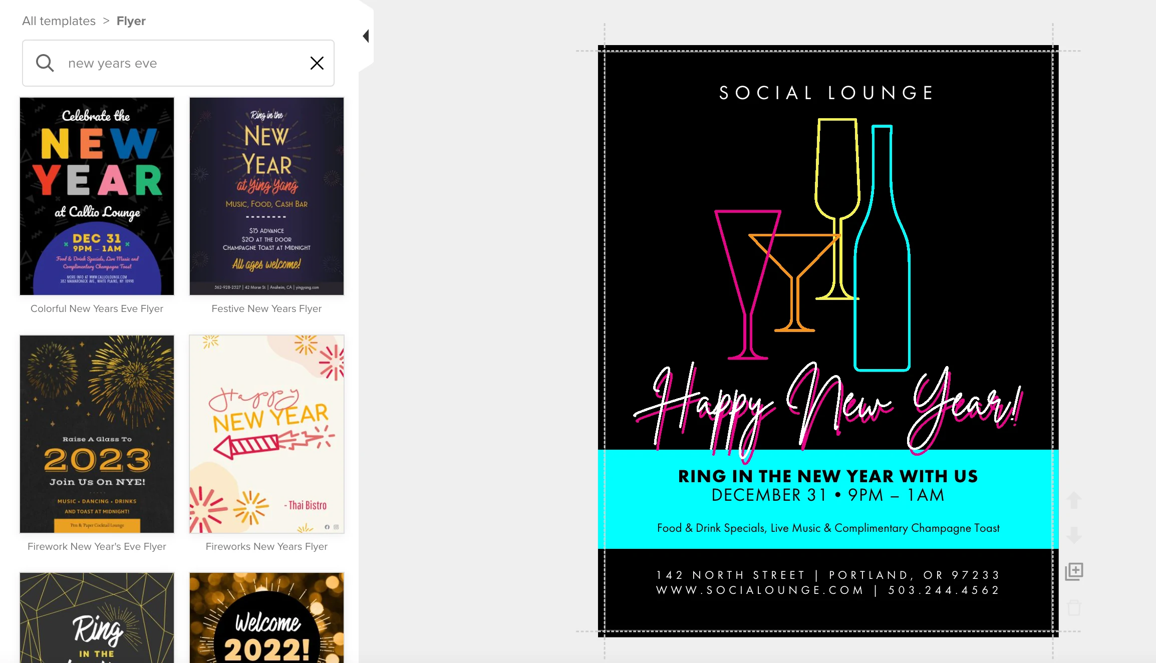 Create New Year's Eve Flyers