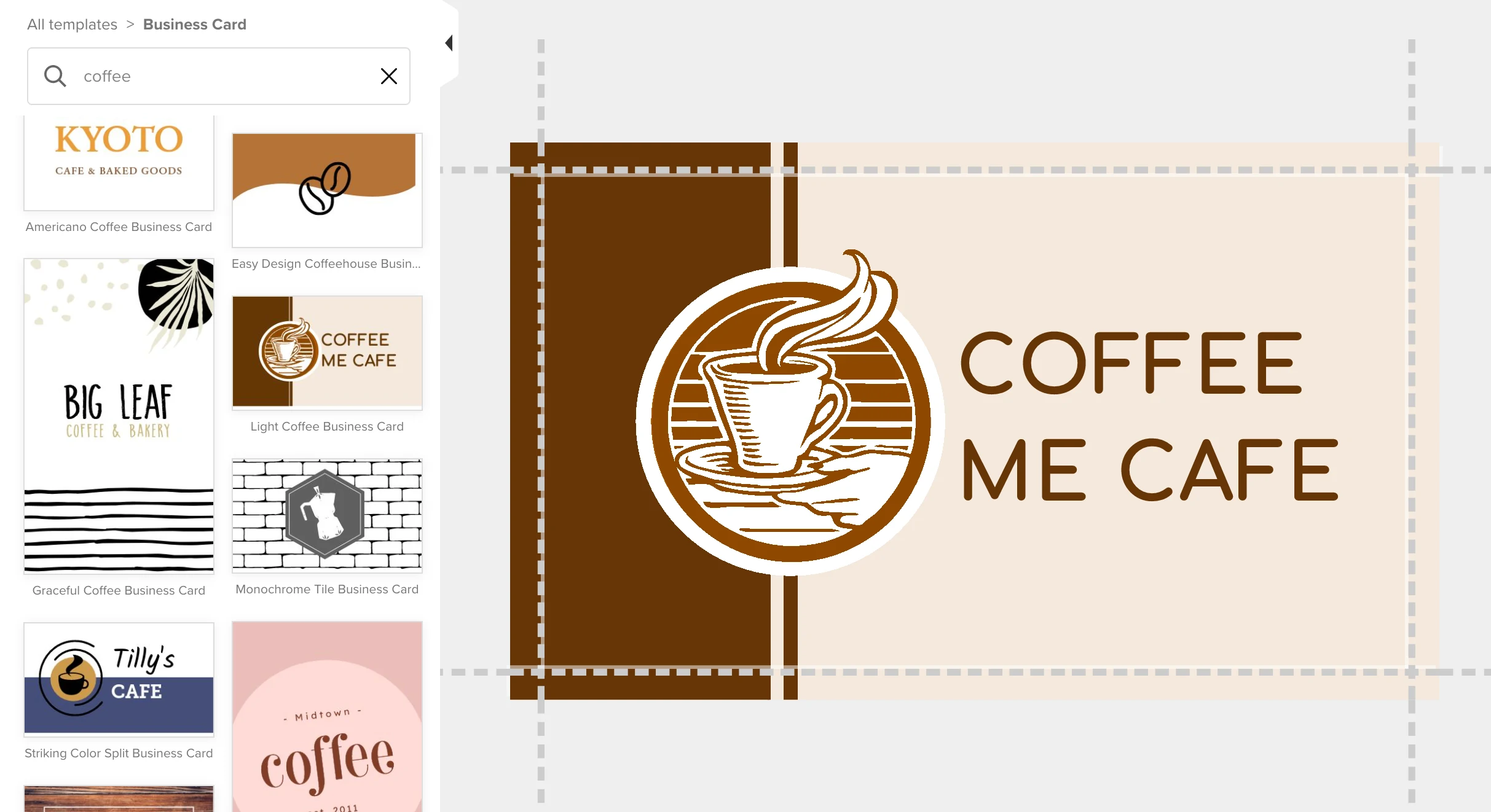 Make Coffee Shop Business Cards