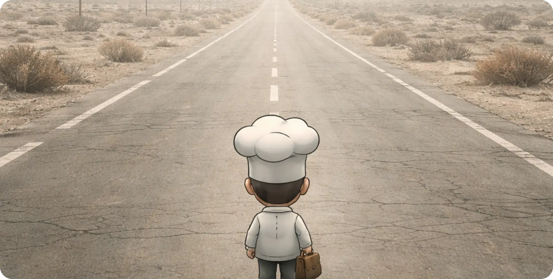 Chef on road
