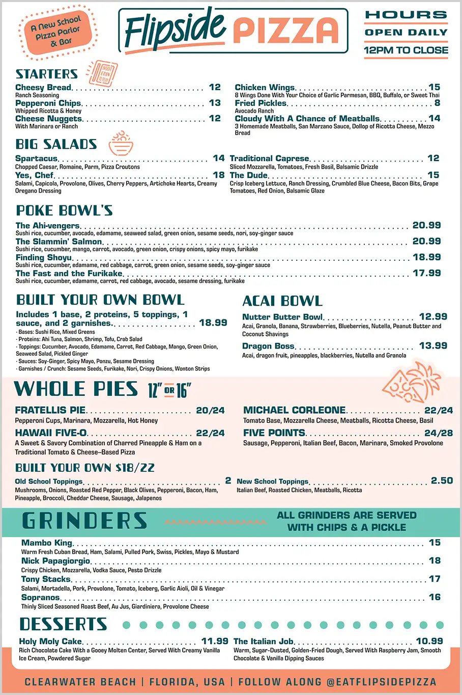 Peregrine menu