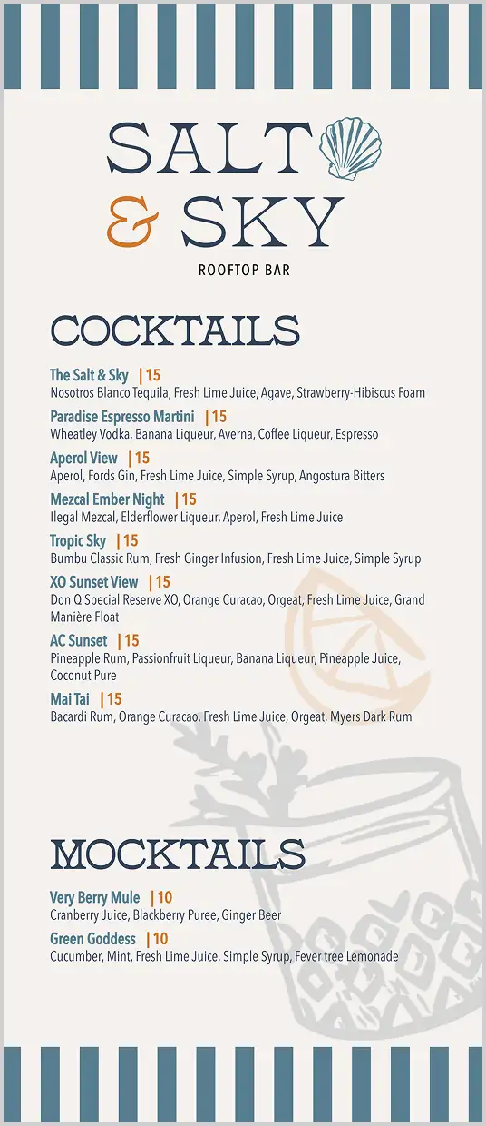 Peregrine menu