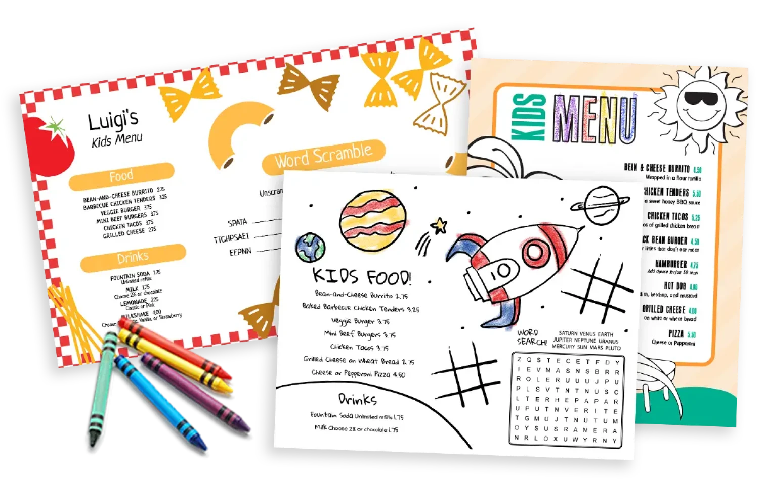 menus